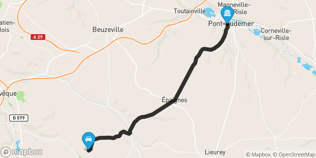Itinéraire vers Pont-Audemer