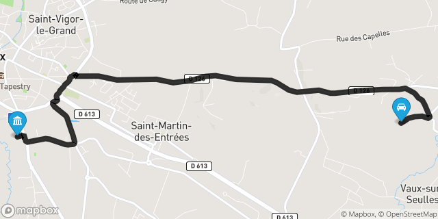 Itinéraire vers Bayeux