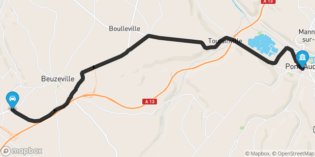 Itinéraire vers Pont-Audemer