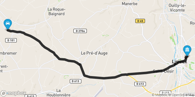 Itinéraire vers Lisieux