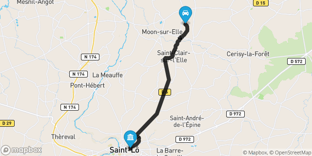 Itinéraire vers Saint-Lô