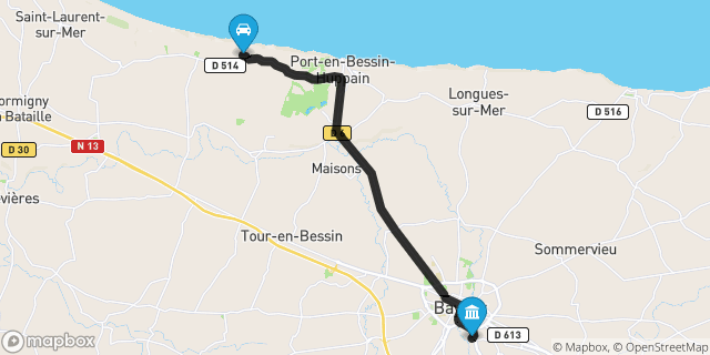 Itinéraire vers Bayeux