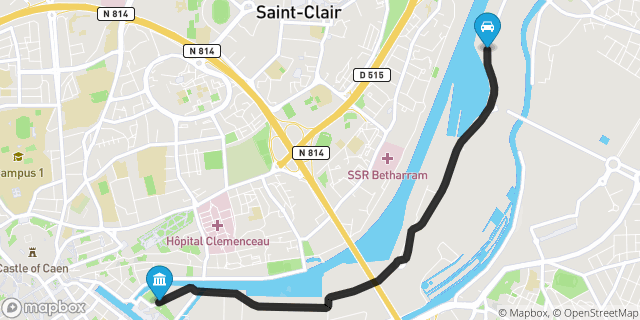Itinéraire vers Caen