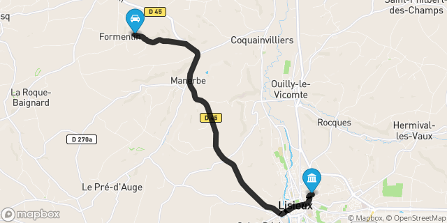 Itinéraire vers Lisieux