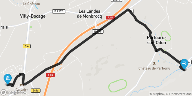 Itinéraire vers Villers-Bocage