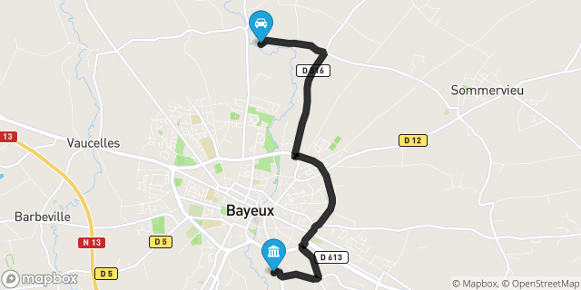 Itinéraire vers Bayeux