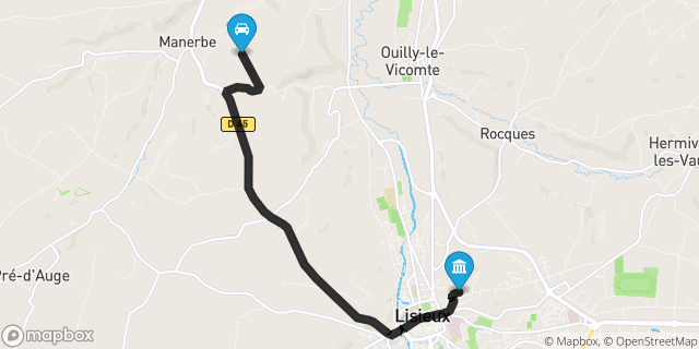 Itinéraire vers Lisieux