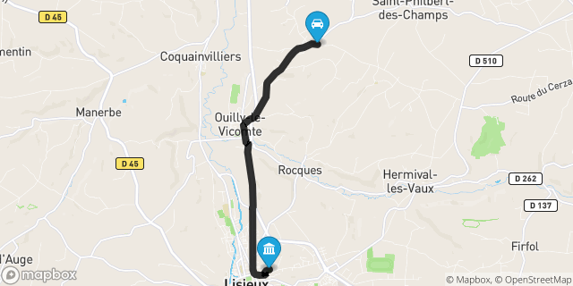 Itinéraire vers Lisieux