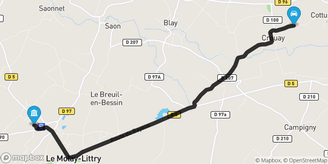Itinéraire vers Le Molay-Littry