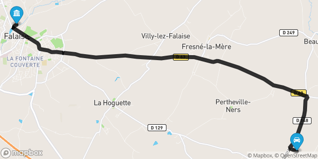 Itinéraire vers Falaise