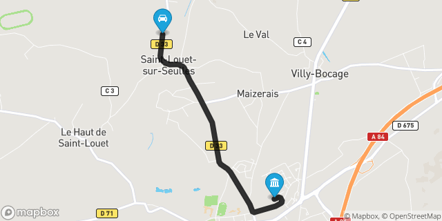 Itinéraire vers Villers-Bocage