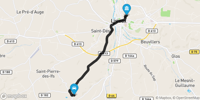 Itinéraire vers Lisieux