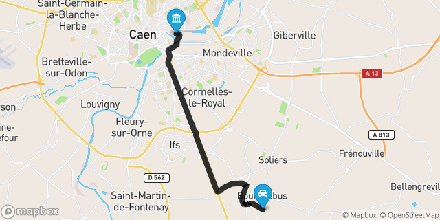Itinéraire vers Caen