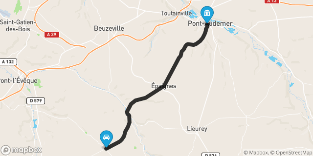 Itinéraire vers Pont-Audemer