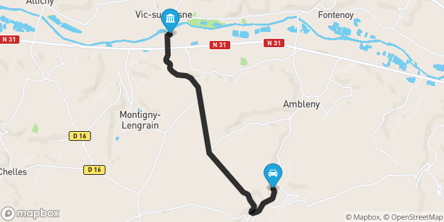 Itinéraire vers Vic-sur-Aisne