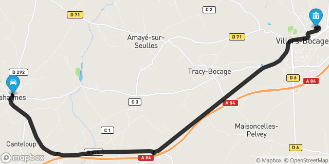 Itinéraire vers Villers-Bocage