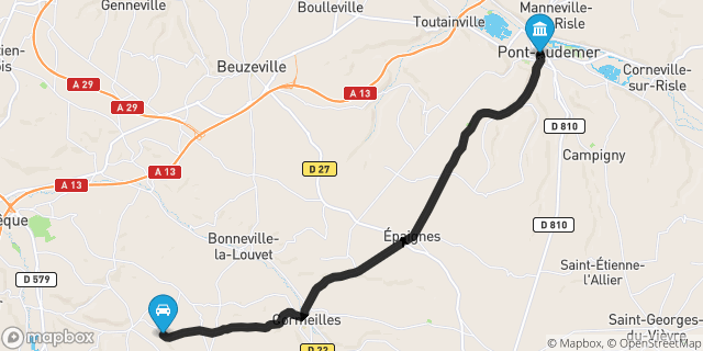 Itinéraire vers Pont-Audemer