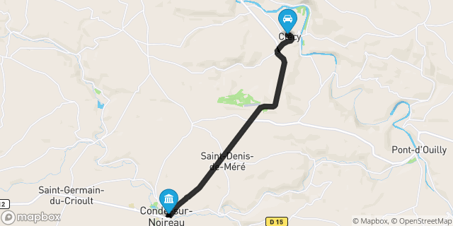 Itinéraire vers Condé-sur-Noireau
