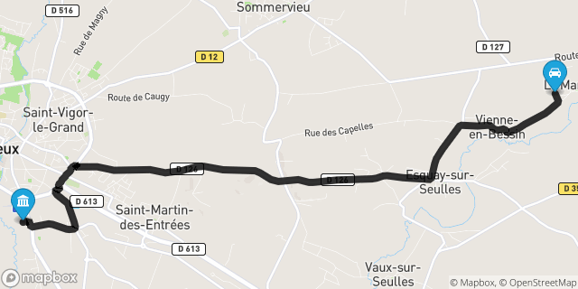 Itinéraire vers Bayeux