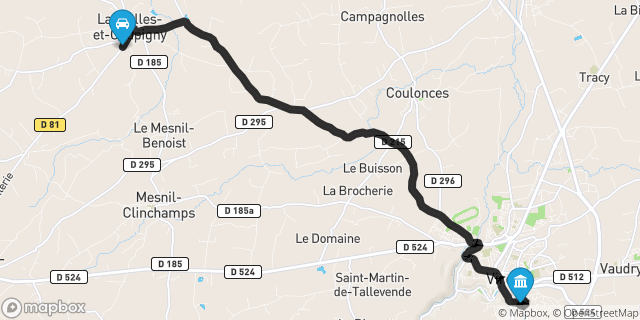 Itinéraire vers Vire