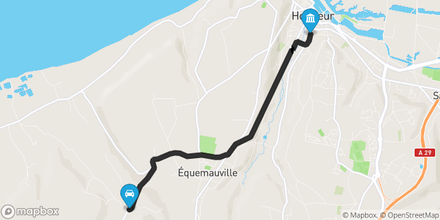 Itinéraire vers Honfleur