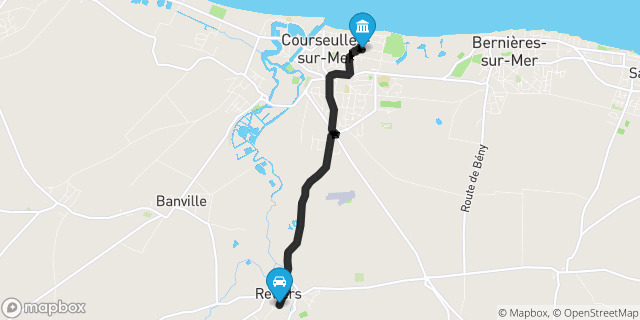 Itinéraire vers Courseulles-sur-Mer