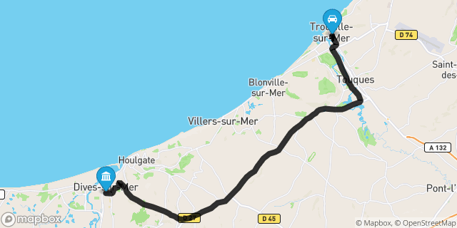 Itinéraire vers Dives-sur-Mer