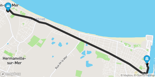 Itinéraire vers Ouistreham