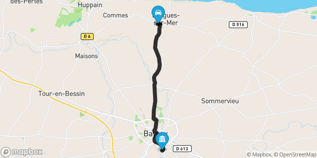 Itinéraire vers Bayeux