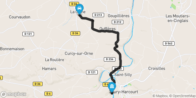 Itinéraire vers Thury-Harcourt