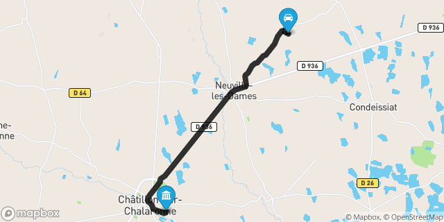Itinéraire vers Châtillon-sur-Chalaronne