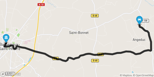 Itinéraire vers Barbezieux-Saint-Hilaire
