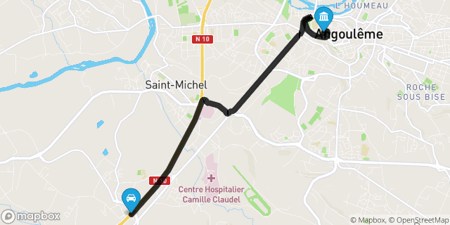 Itinéraire vers Angoulême