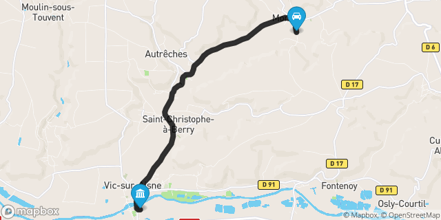 Itinéraire vers Vic-sur-Aisne