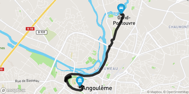 Itinéraire vers Angoulême