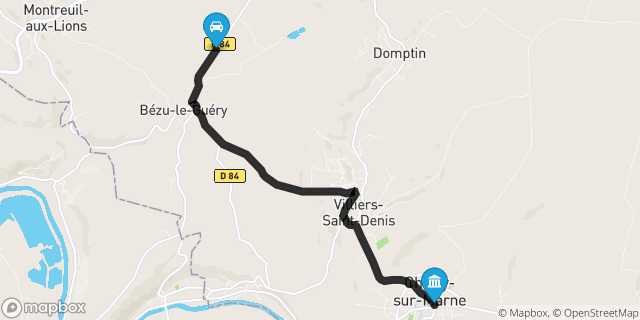 Itinéraire vers Charly-sur-Marne