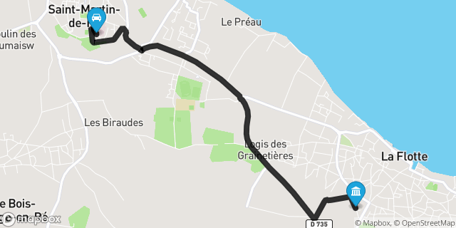 Itinéraire vers La Flotte