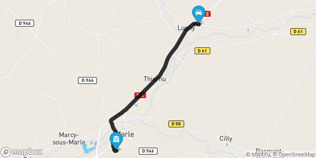 Itinéraire vers Marle