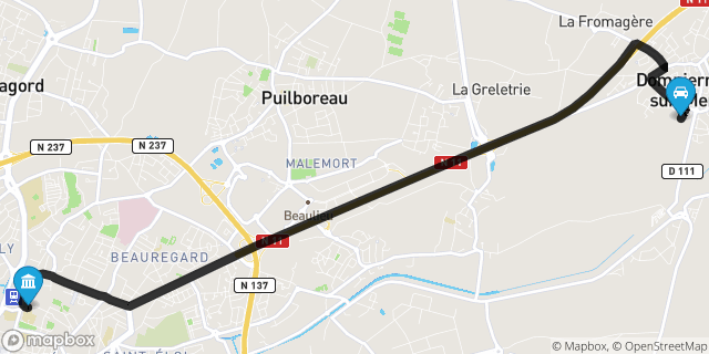 Itinéraire vers La Rochelle