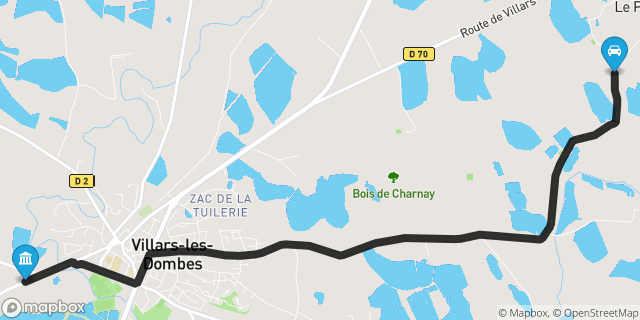 Itinéraire vers Villars-les-Dombes