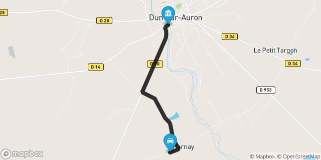 Itinéraire vers Dun-sur-Auron