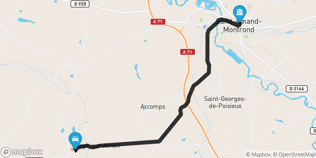 Itinéraire vers Saint-Amand-Montrond