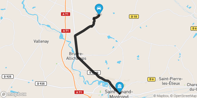 Itinéraire vers Saint-Amand-Montrond