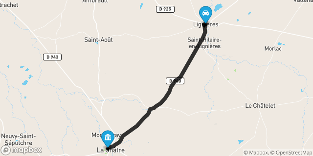 Itinéraire vers La Châtre