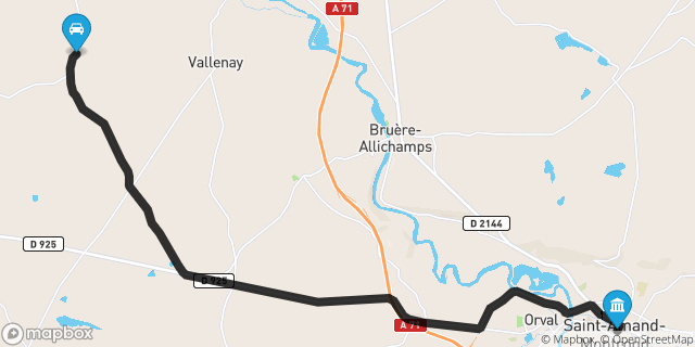 Itinéraire vers Saint-Amand-Montrond
