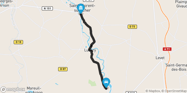 Itinéraire vers Saint-Florent-sur-Cher