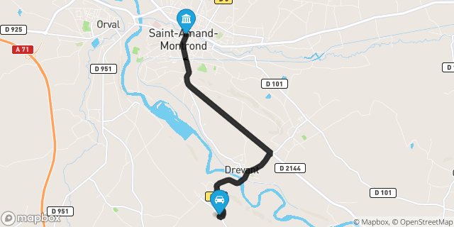 Itinéraire vers Saint-Amand-Montrond