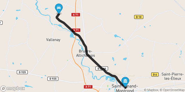 Itinéraire vers Saint-Amand-Montrond