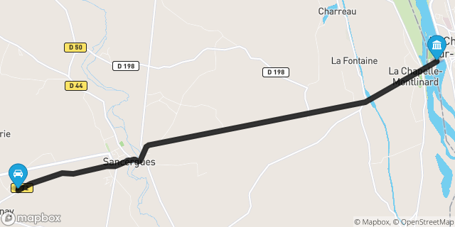 Itinéraire vers La Charité-sur-Loire