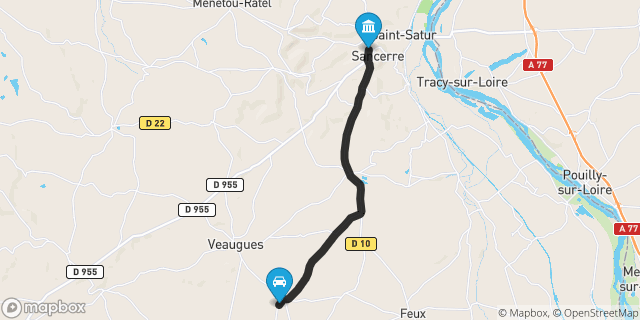 Itinéraire vers Sancerre